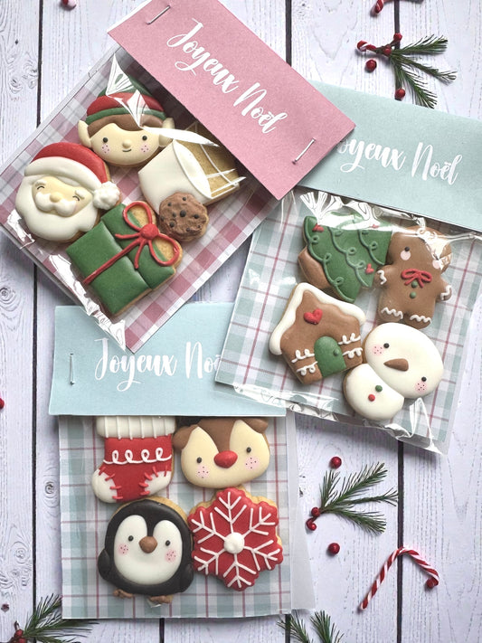Les trois pochettes de minis de Noël