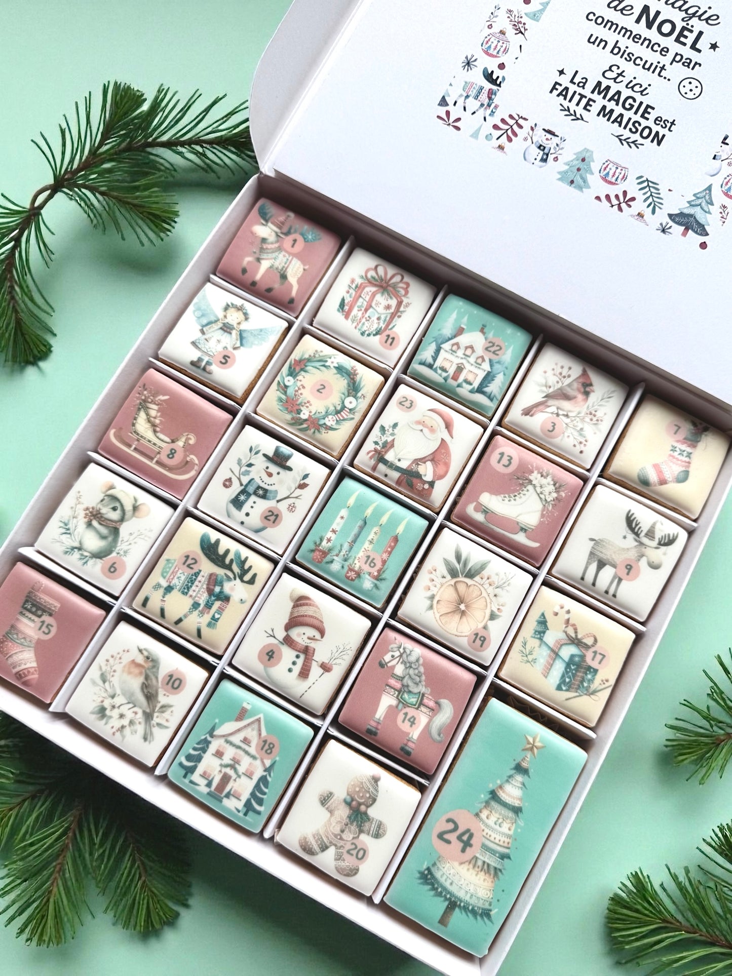 Le calendrier de l'avent "esprit Vintage"